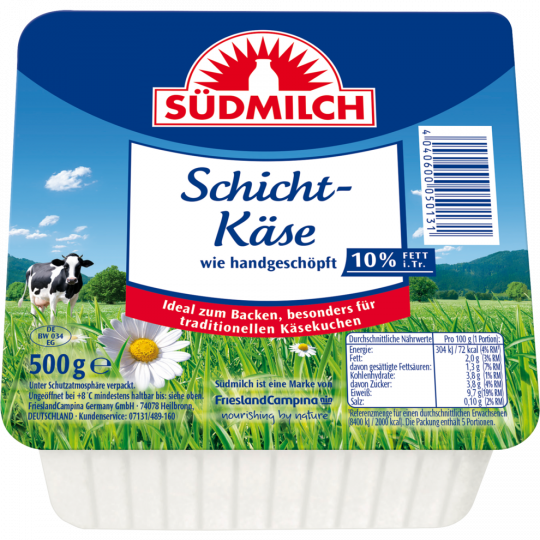 Südmilch Schichtkäse 10 % Fett i. Tr. 500 g 