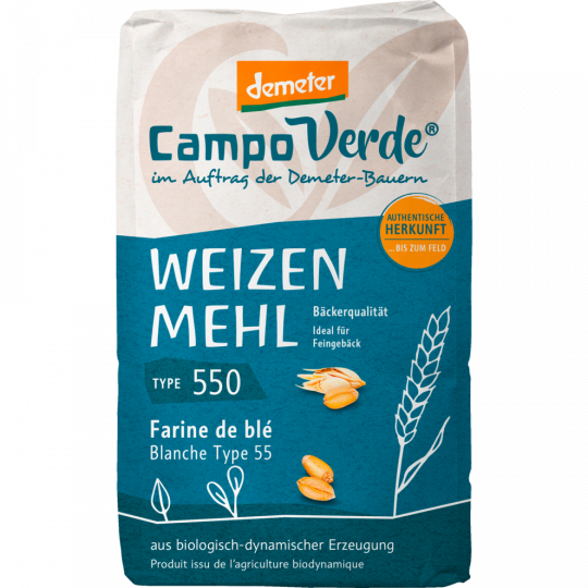 Campo Verde Demeter Weizenmehl Type 550 1 kg 