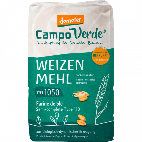 Campo Verde Demeter Weizenmehl Type 1050 1 kg 