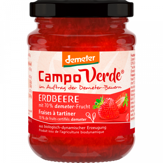 Campo Verde Demeter Fruchtaufstrich Erdbeere 200 g 