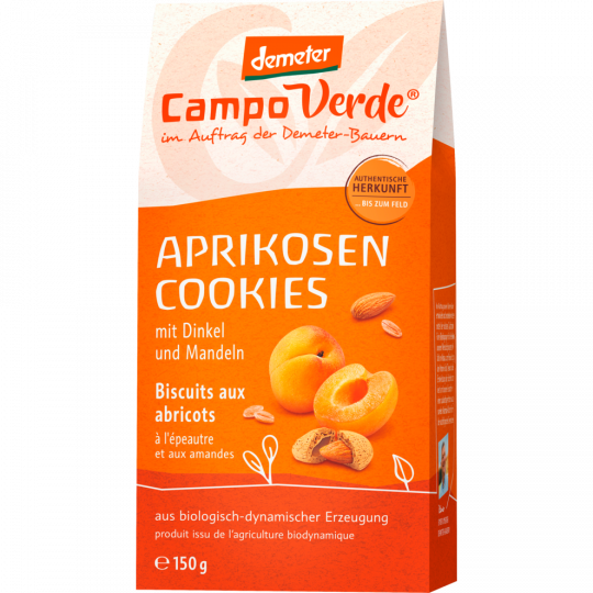 Campo Verde Demeter Aprikosen Cookies mit Mandeln 150 g 