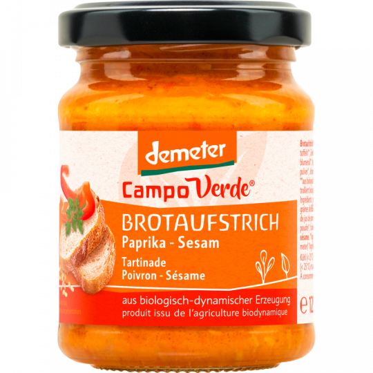 Campo Verde Demeter Brotaufstrich Paprika-Sesam 125 g 