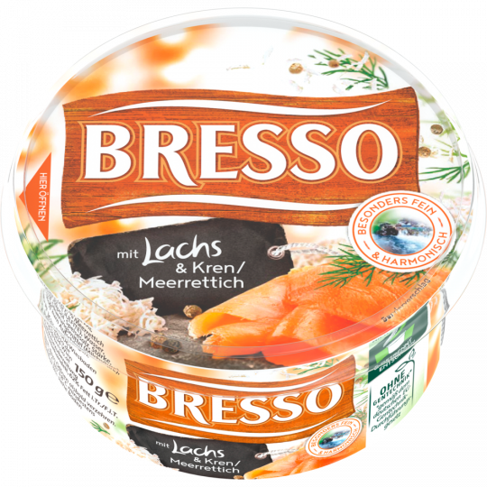 Bresso Frischkäse Lachs & Kren/Meerrettich 150 g 