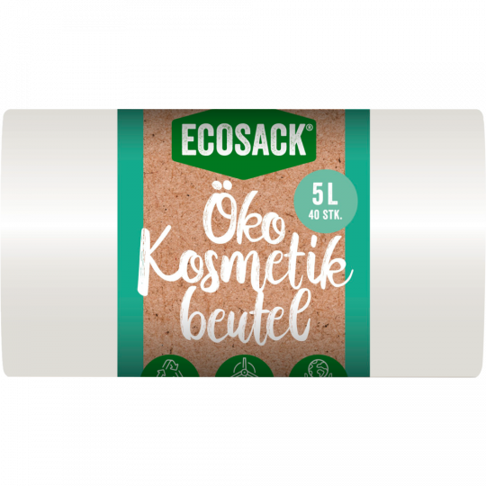 Ecosack Kosmetikmüllbeutel weiß 30 x 40 cm 5l 40 Stück 