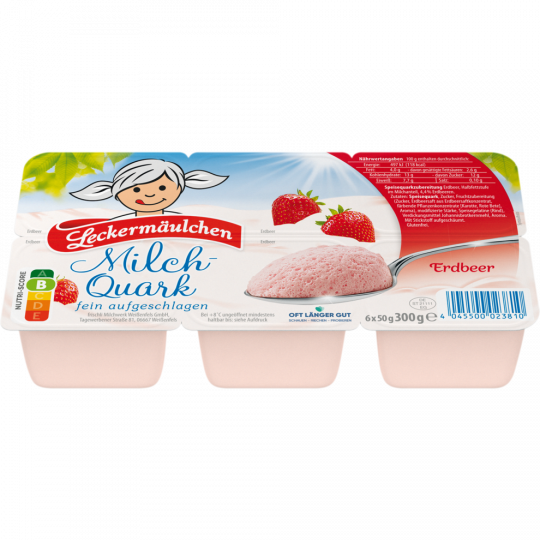 Leckermäulchen Milch-Quark Minis Erdbeer 6 x 50 g 