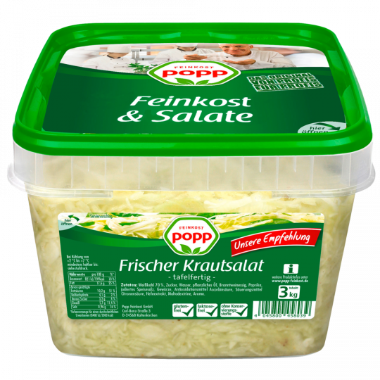 Popp Frischer Krautsalat 3 kg 