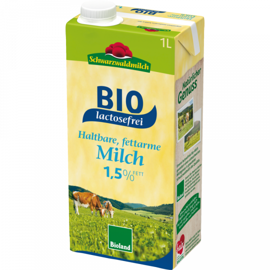 Schwarzwaldmilch Bio H-Milch 1,5 % Fett lactosefrei 1 l 