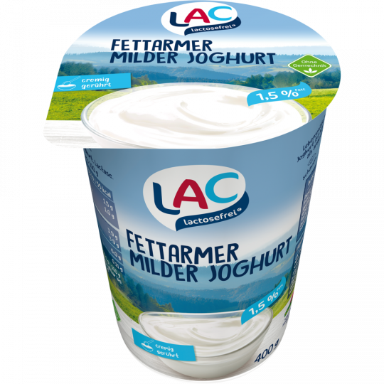 LAC fettarmer milder Joghurt 1,5 % Fett 400 g 