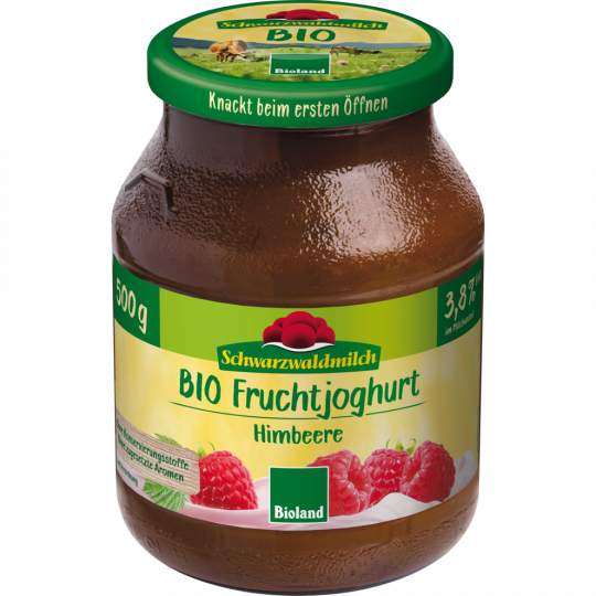Schwarzwaldmilch Bio Fruchtjoghurt Himbeere 3,8 % Fett 500 g 