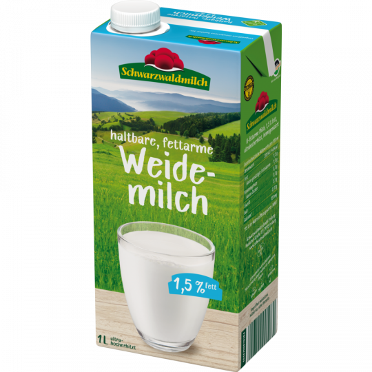 Schwarzwaldmilch Haltbare Weidemilch 1,5 % Fett 1 l 