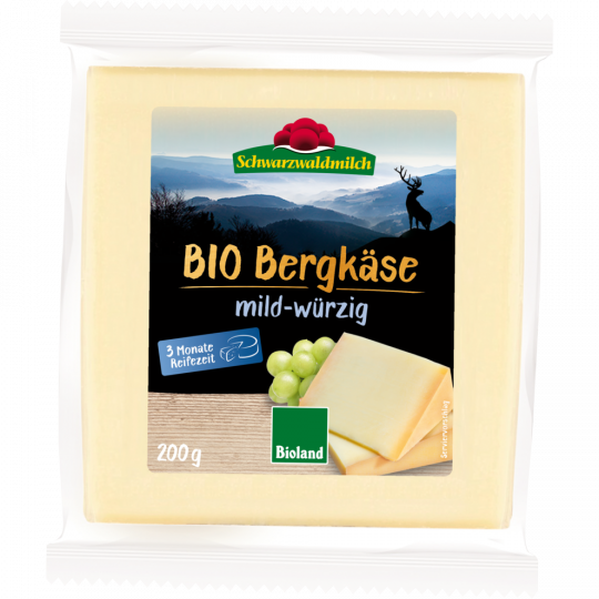 Schwarzwaldmilch Bio Bergkäse mild-würzig 45 % Fett i. Tr. 200 g 
