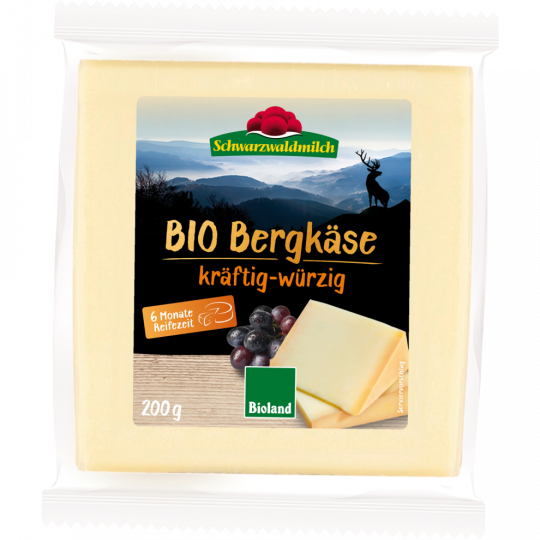 Schwarzwaldmilch Bio Bergkäse kräftig-würzig 45 % Fett i. Tr. 200 g 