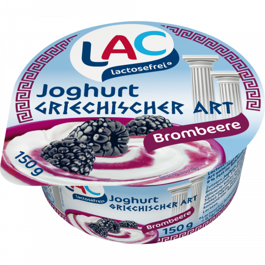 LAC lactosefrei Joghurt nach griechischer Art Brombeere 10 % Fett 150 g 