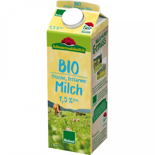 Schwarzwaldmilch Bio Frische Milch 1,5 % Fett 1 l 