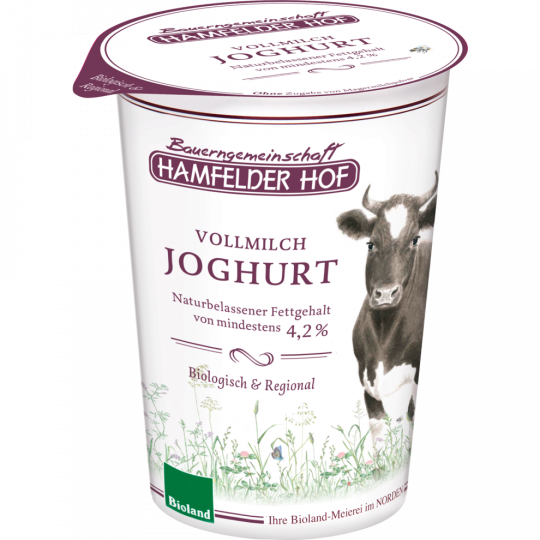 Hamfelder Hof Joghurt Natur 4,2 % Fett 500 g 