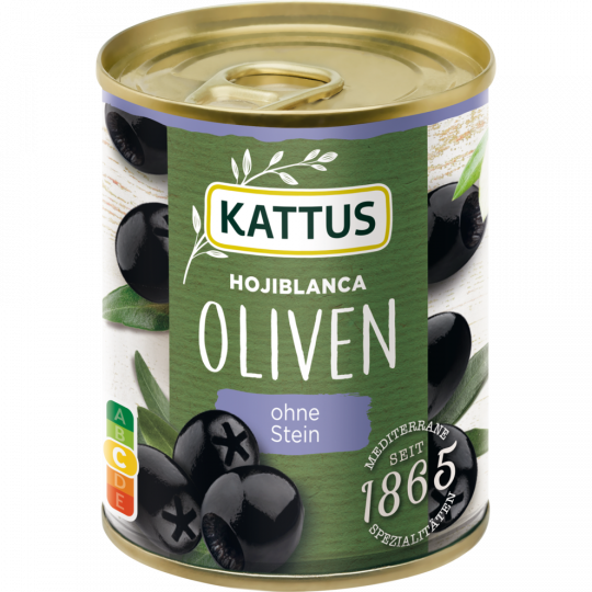 KATTUS Schwarze Oliven entsteint 200 g 