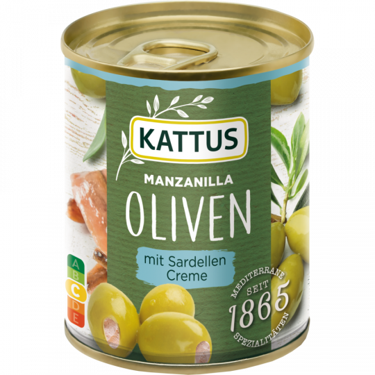 KATTUS Grüne Oliven mit Sardellencreme 200 g 