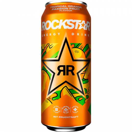 ROCKSTAR Energy Drink Juiced Tropical Orange Passionsfruit 0,5 l 