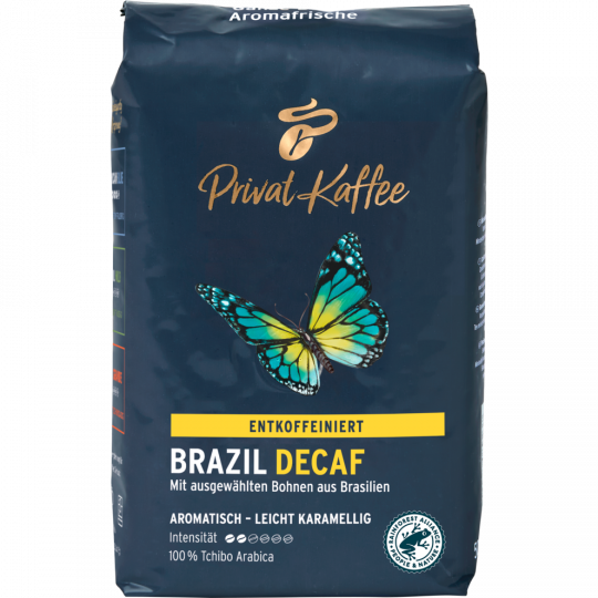 Tchibo Privat Kaffee Rarität Brazil Decaf ganze Bohne 500 g 