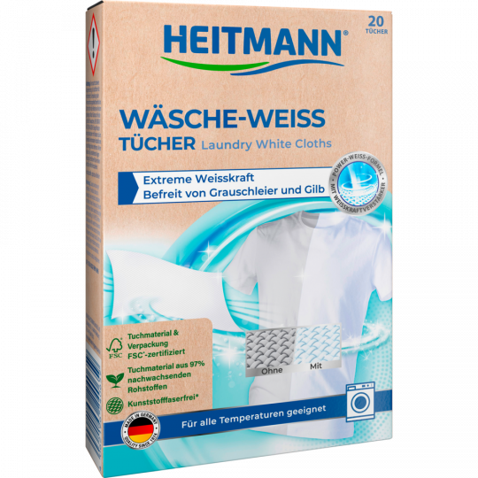 HEITMANN Wäsche-Weiß-Tücher 20 Stück 