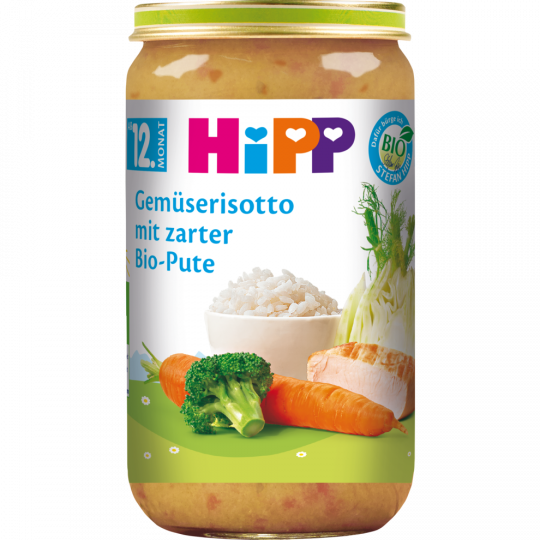 HiPP Bio Gemüserisotto mit zarter Bio-Pute ab 12. Monat 250 g 
