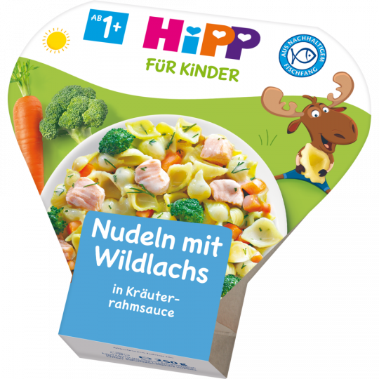 HiPP Nudeln mit Wildlachs in Kräuterrahmsauce ab 1 Jahr 250 g 