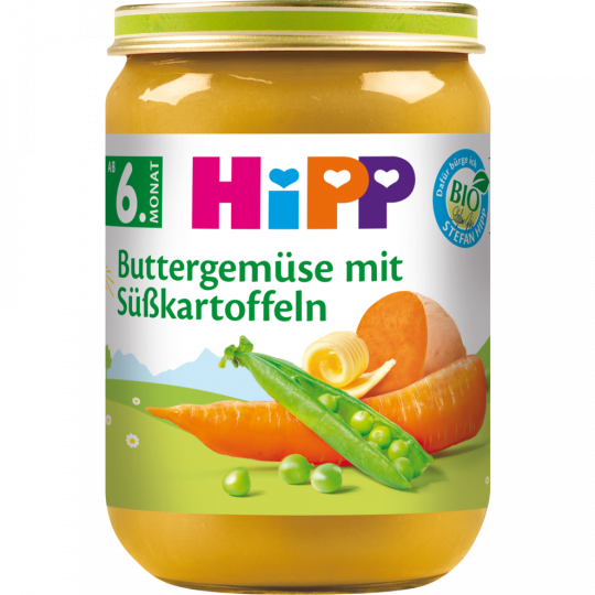 HiPP Bio Buttergemüse mit Süßkartoffeln ab 6. Monat 190 g 