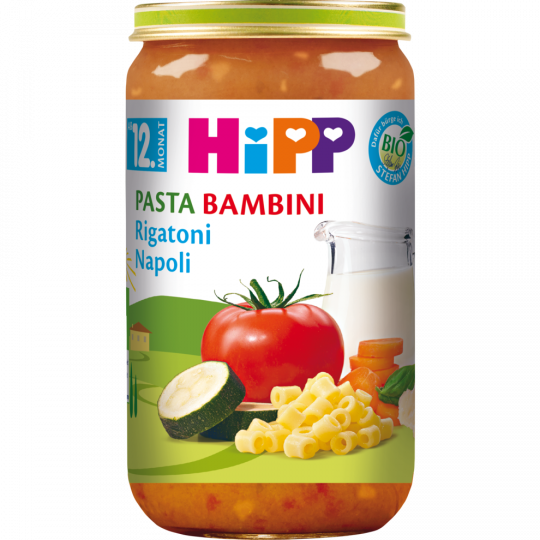 HiPP Bio Pasta Bambini Rigatoni Napoli ab 12. Monat 250 g 