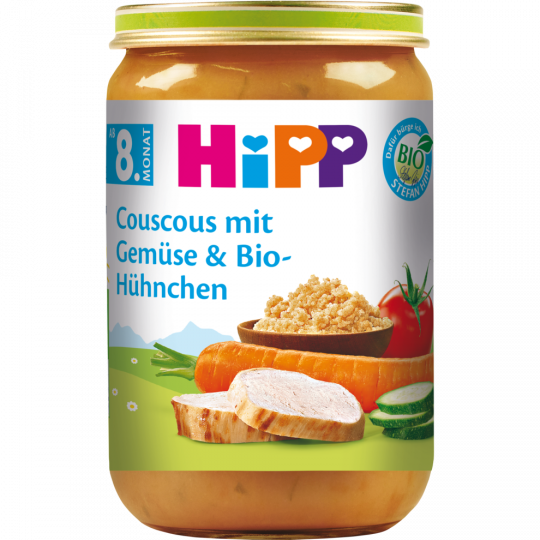 HiPP Bio Couscous mit Gemüse und Bio-Hühnchen ab 8. Monat 220 g 