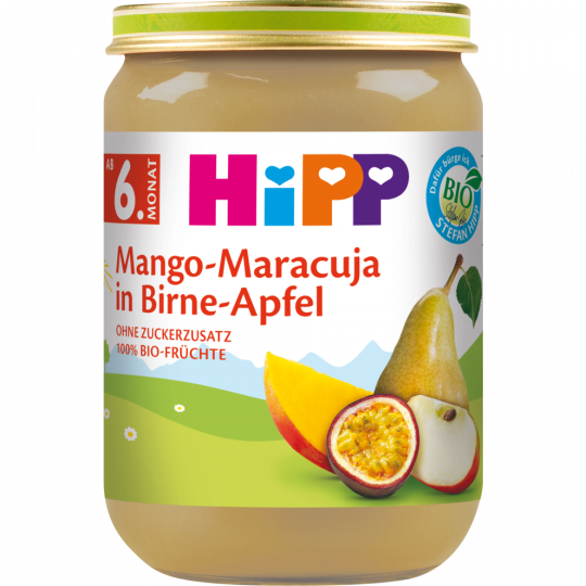 HiPP Bio Mango-Maracuja in Birne-Apfel ab 6. Monat 190 g 
