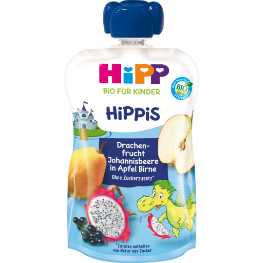 HiPP Bio Hippis Drachenfrucht-Johannisbeere in Apfel-Birne ab 1 Jahr 100 g 