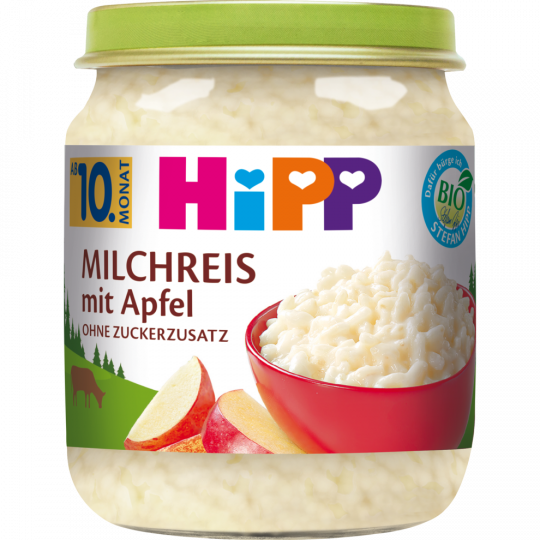 HiPP Bio Kleine Mehlspeise Milchreis mit Apfel ab 10. Monat 200 g 