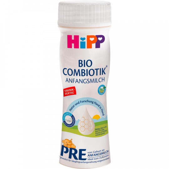 HiPP Bio Combiotik Anfangsmilch PRE trinkfertig von Geburt an 200 ml 