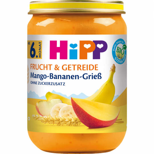 HiPP Bio Mango-Bananen-Grieß ab 6.Monat 190 g 