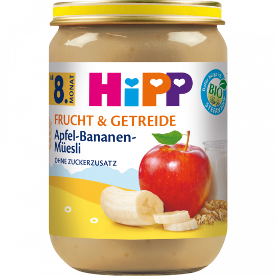 HiPP Bio Frucht & Getreide Apfel-Bananen-Müesli ab 8.Monat 190 g 
