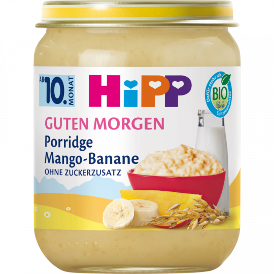 HiPP Bio Frühstücks-Porridge Mango-Banane-Haferbrei ab 10.Monat 160 g 