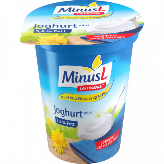 MinusL Laktosefrei Joghurt mild 3,8 % Fett 400 g 