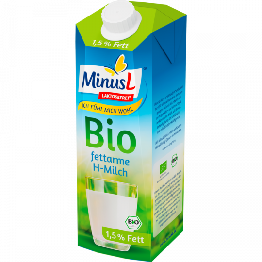 MinusL Bio H-Milch 1,5 % Fett 1 l 