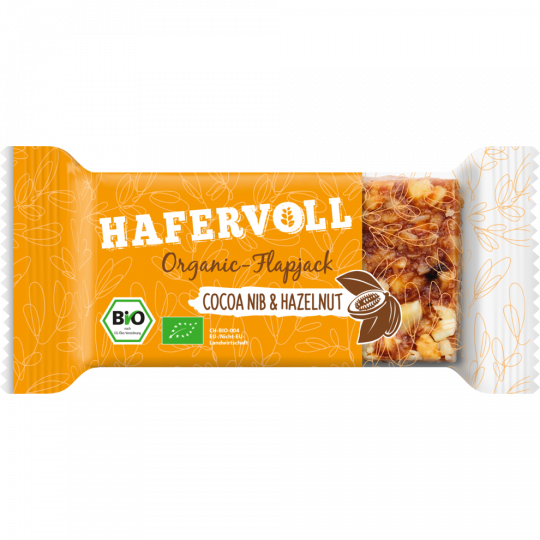 Hafervoll Bio Organic-Flapjack Cocoa Nib & Hazelnut 60 g 