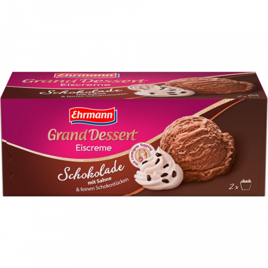 Ehrmann Grand Dessert Eiscreme Schokolade 2 x 165 ml 