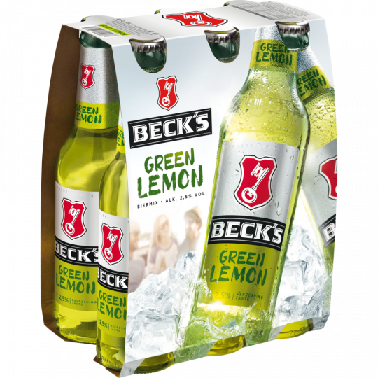 Beck's Green Lemon 0,33 l - Kiste 24 x          0.330L - Doppel- / Sammelpackung 6 x          0.330L 