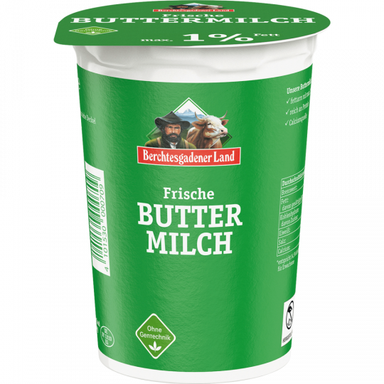 Berchtesgadener Land Frische Buttermilch 1% Fett 500 g 