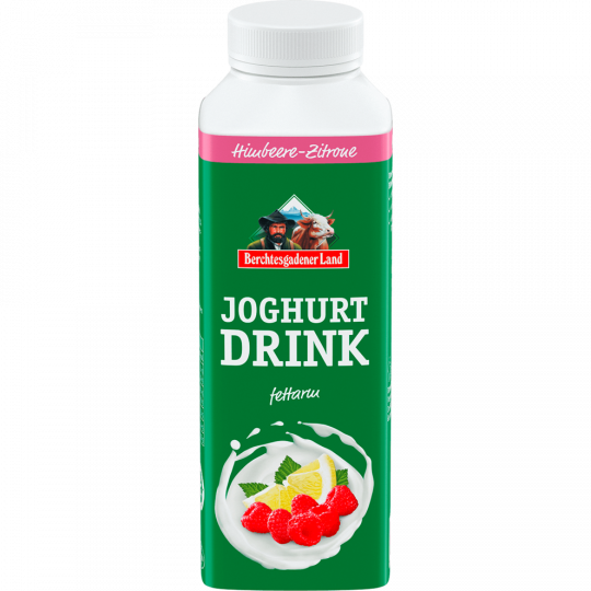 Berchtesgadener Land Joghurt Drink Himbeer-Zitrone 1,5 % Fett 400 g 