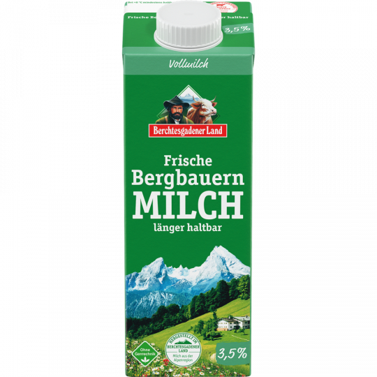 Berchtesgadener Land Frische Bergbauern Milch länger haltbar 3,5 % Fett 1 l 