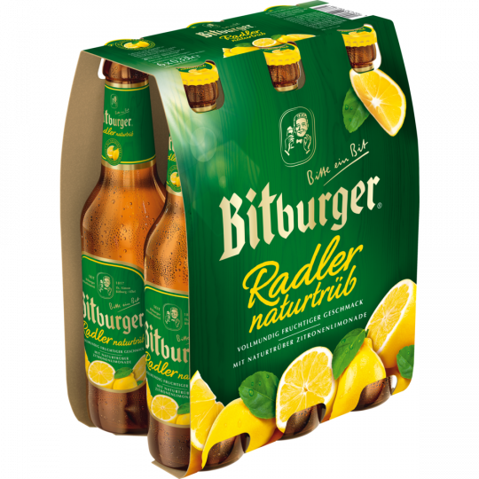 Bitburger Radler naturtrüb - 6-Pack 6 x 0,33 l 