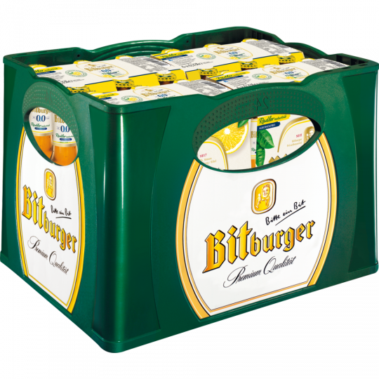 Bitburger Radler naturtrüb alkoholfrei - Kiste 4 x 6 x 0,33 l 