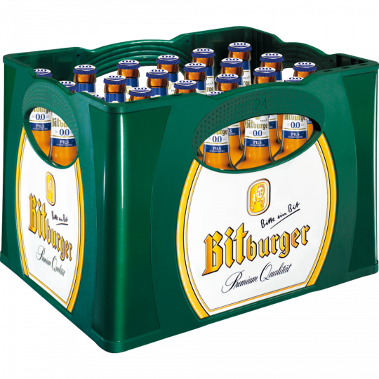 Bitburger 0,0 % Alkoholfreies Pils - Kiste 24 x 0,33 l 