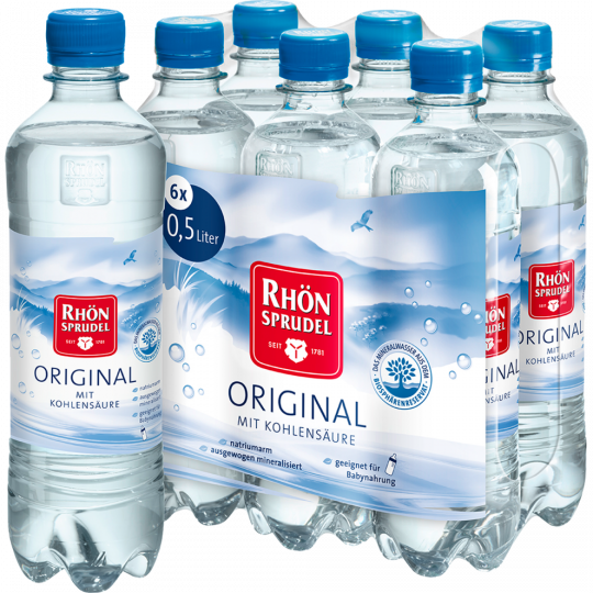 Rhön Sprudel Original Mineralwasser - 6 - Pack 6 x 0,5 l 
