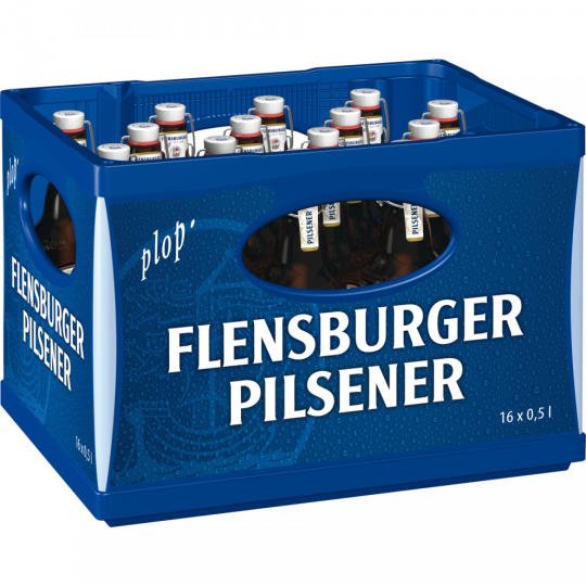 FLENSBURGER Pilsener - Kiste 16 x 0,5 l 