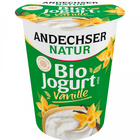 Andechser Natur Bio Jogurt mild Vanille 3,8 % Fett 400 g 